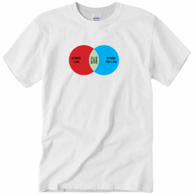 Hymns I Used To Like Venn Diagram Tee - Image 2